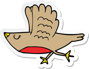 sticker of a cartoon bird