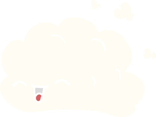 cartoon doodle happy cloud