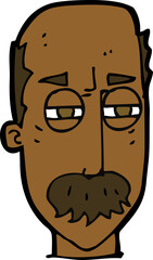 cartoon annoyed old man