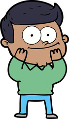 cartoon happy man
