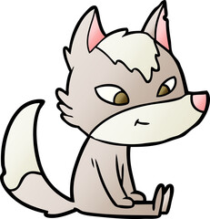 friendly cartoon wolf