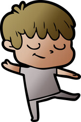 cartoon happy boy