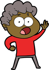 cartoon man gasping in surprise