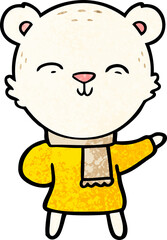 happy cartoon polar bear