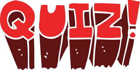 cartoon doodle quiz sign