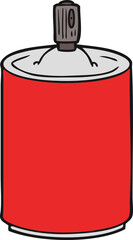 cartoon aerosol spray can