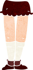 cartoon female legs
