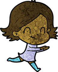 Obraz premium cartoon friendly girl