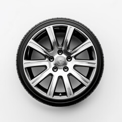Obraz premium Car wheel in white background