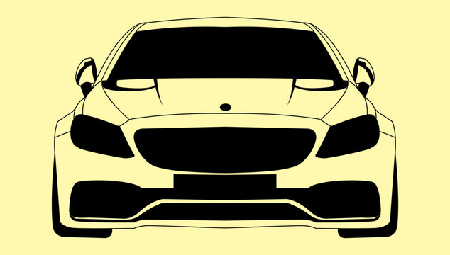 recommend clip art: Agadir, Morocco- May, 2023: Mercedes AMG SL car silhouette vector car.	
                    