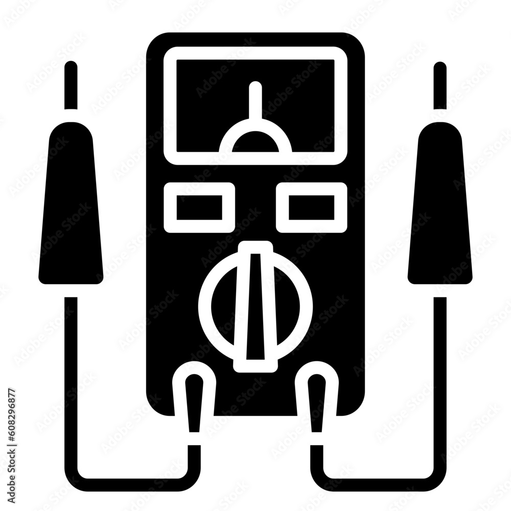 Poster vector design tester machine icon style