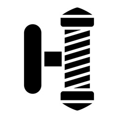 Vector Design Barber Pole Icon Style