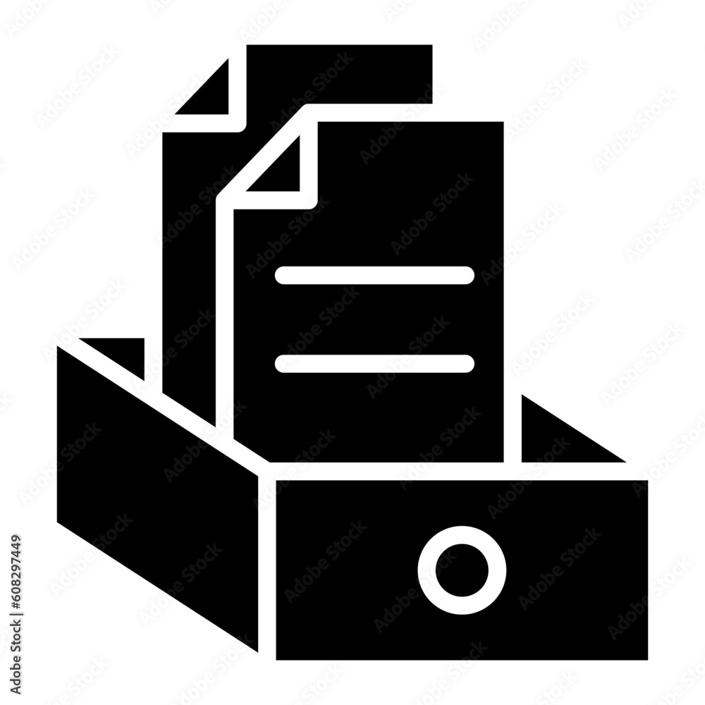 Poster vector design archive icon style