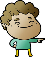 cartoon friendly man