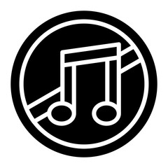 Vector Design No Music Icon Style