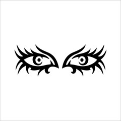 hairy eye vector can be used as sticker