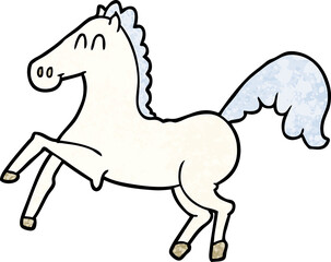 cartoon horse rearing up © lineartestpilot