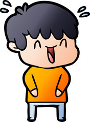 cartoon laughing boy