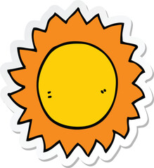 sticker of a cartoon sun