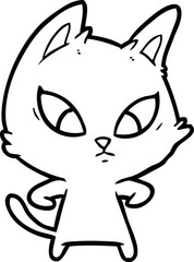 confused cartoon cat