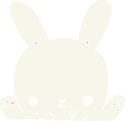 flat color style cartoon rabbit