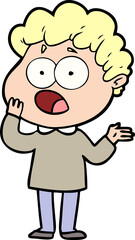 cartoon man gasping in surprise