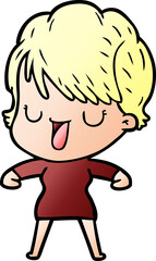 cartoon woman talking