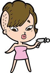 cartoon surprised girl