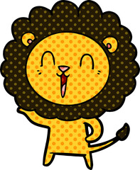 laughing lion cartoon