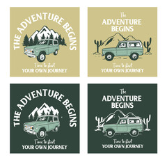 Vintage hipster Jeep Adventure T-Shirt design © Cyber D