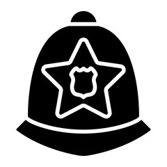 Vector Design Police Helmet Icon Style