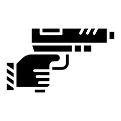 Vector Design Police Shooting Icon Style