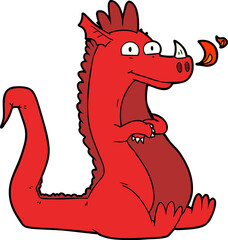 cartoon happy dragon