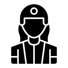 Vector Design Female Player Icon Style