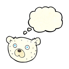 cartoon polar bear with thought bubble