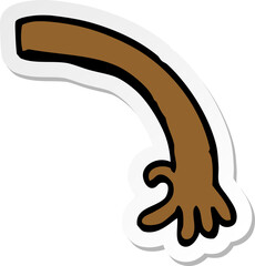 sticker of a cartoon arm
