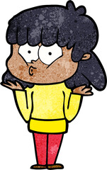 cartoon whistling girl