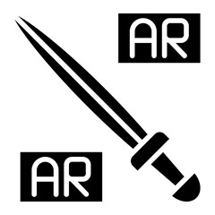 Vector Design Ar Sword Fight Icon Style