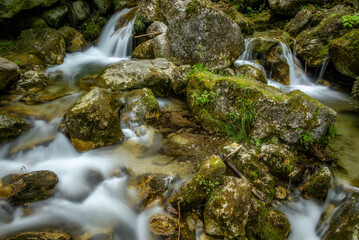Fototapeta na wymiar Myrafälle waterfalls in motion