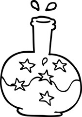 line drawing cartoon magic potion