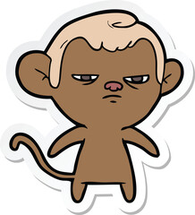 sticker of a cartoon monkey