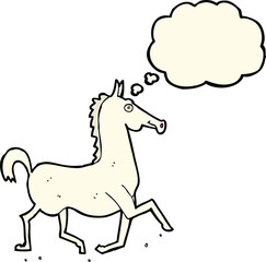 cartoon horse with thought bubble