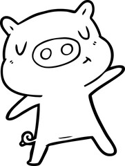 cartoon content pig
