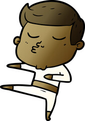 cartoon model guy pouting