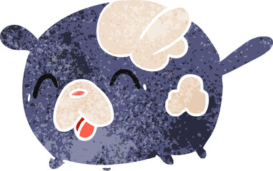 retro cartoon illustration kawaii cute patch dog