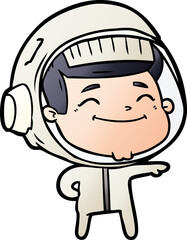 Obraz premium happy cartoon astronaut