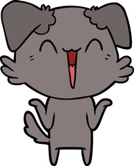 happy little dog cartoon