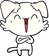 happy little dog cartoon