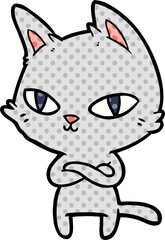 cartoon cat staring