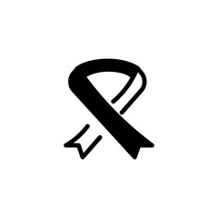 Aids Cancer Ribbon Solid Icon